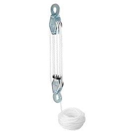 QWORK® Pulley with 8 pulleys - Maximum capacity: 400 kg, Max lifting height: 1.8 m