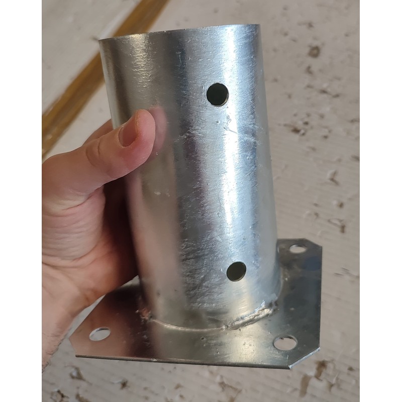 Round Fence Post Bolt Down Circular Bracket Heavy Duty Hot-Dip