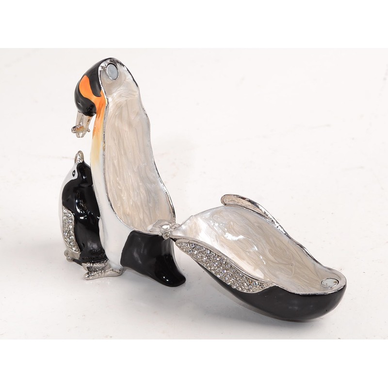 Widdop Penguin with Chick Trinket Box - Ornament - Treasured