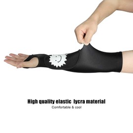Luwint Mangas de Brazos de Voleibol, con Almohadilla de Protección y Agujero de Pulgar, Transpirable Protección UV, para Todas las Actividades al Aire Libre Protección de la Piel (s)