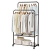 SUOERNUO Clothes Rack with Wheels Garment Rack for Hanging Heavy-Duty