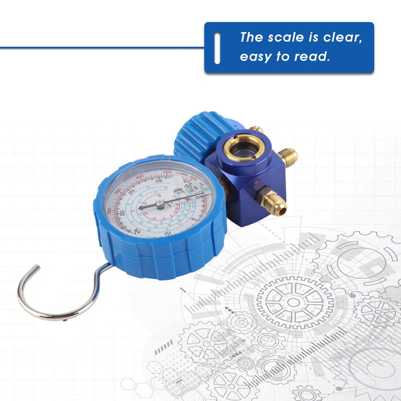 Air Condition Manifold Gauge Manometer&amp; Valve 500psi 35kgf cm With