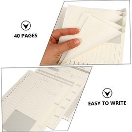 Operitacx 4 Packs Schedule Planner Weekly Calendar Daily Planner Agenda Weekly Schedule Meal Planner Daily Schedule Book Undated Planner Monthly Memorial Book Student Form White Paper Simple