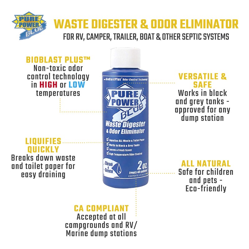 Valterra V23017 'Pure Power Blue' Waste Digester and Odor Eliminator