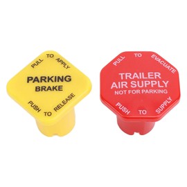 Yellow Semi Truck Parking Brake Knobs Red Trailer Air Brake Knob Replacement for Peterbilt Truck