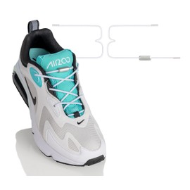 BETTER THREE Laces, elastic laces, round with aluminium twist closure, shoelaces without tying. Also suitable for children. 100 cm long, 3 mm - White -