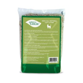 Nature's Logic 100% Natural Pine Pellet Cat Litter - 100% Ponderosa Pine, Dust-Free, Unscented, Biodegradable - Safe for Cats, Kittens, Reptiles & Small Pets - Highly Absorbent - 12 lb Bag