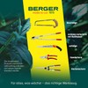 BERGER Commercial Grade Grass Shears, Self-Sharpening Steel Blades with Anti-Stick
