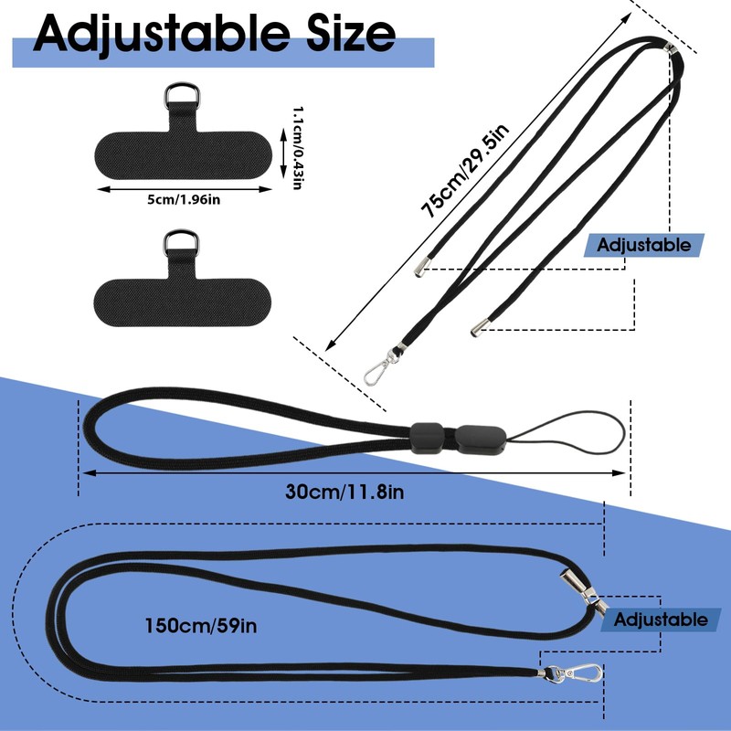 Andibro Universal Phone Lanyard, Adjustable Crossbody Phone Strap Anti-Theft Neck