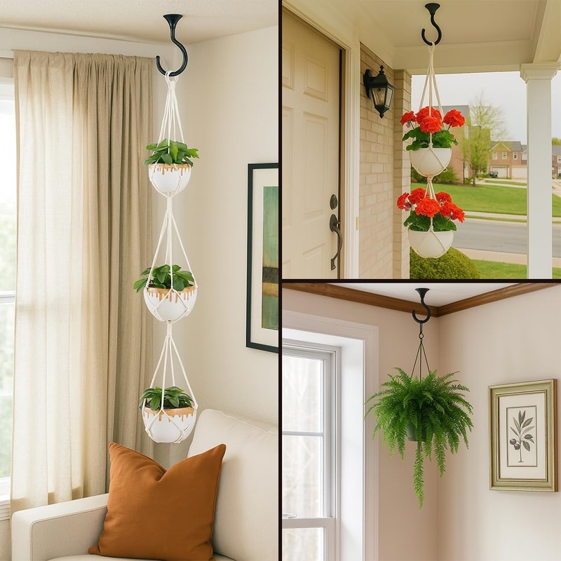 2 Sets Heavy Duty Swag Ceiling Hooks with Hardware for