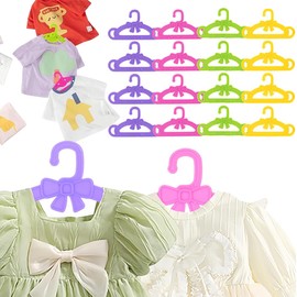 FENQURO 16 Pcs Baby Clothes Hangers, Dolls Baby Born Accessories, Baby Clothes Hangers for Baby Born Wardrobe, Dolls Wardrobe, Baby Born Clothes Hanger for Doll Clothes in 43 cm