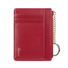 Women's Slim Minimalist Card Holder Coin Changes Purse Keychain Front