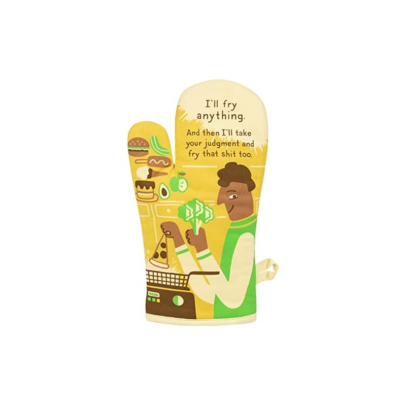 Blue Q Funny Oven Mitt ~ I'll Fry Anything. Super-Insulated