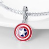 HappyStar Charms Pendant, 925 Silver for Bracelets, Red Charm Pendants,