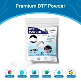Enlite Premium DTF Powder 2.2LB / 1KG, White, Uniform Particle Size & Strong Adhesive, Used for DTF Film Transfer on T-Shirt or Other Fabrics