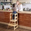 SDADI Kids Kitchen Step Stool with Safety Rail, 150lb Capacity,