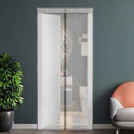 Magnetic Screen Door Curtain for Entrance (100x210cm) - 4 Colors Magnetic Screen Door Brown