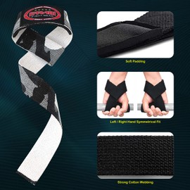 Farabi Weight Lifting Gym Strap Fitness Training Workout deadlifting Cross fit Heavy Duty Weight Strength Training Cardio Wrist Support Straps.