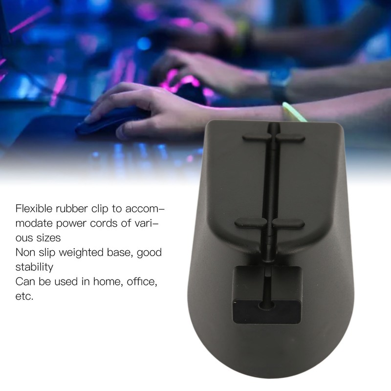 Mouse Cable Management Clip Adjustment Spring Arms Flexible Rubber Clips