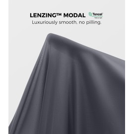 GLESTORE Mens Underwear Trunks Pack Modal Underwear for Men with Pouch Moisture Wicking Black&Red L