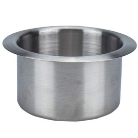 Garneck Stainless Steel Car Cup Holder Car Recessed Cup Stainless Steel Recessed Silver Cup Holder Replacement Insert Drink Can Holder for Motor Car Auto RV Cars and Trucks(8.5x5.5cm)
