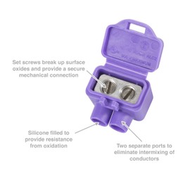 King Innovation 95015 AlumiConn Wire Connector, 10 pk, Purple, Count