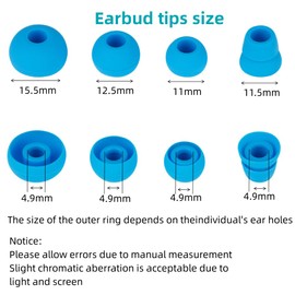 SNHTLS Replacement Beats Earbuds Replacement Tips Compatible with Beats Powerbeats 2/3 Wireless Earbuds Wireless Headphones 4 Pair Ear Buds Rubber Tips(Indigo)