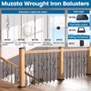 Muzata 10P 44" Hollow Satin Black Iron Double Twist Metal