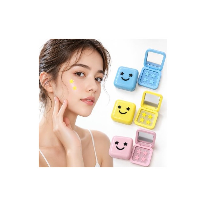96 Parches para Acne, Parches Hidrocoloides en Forma de Estrella,