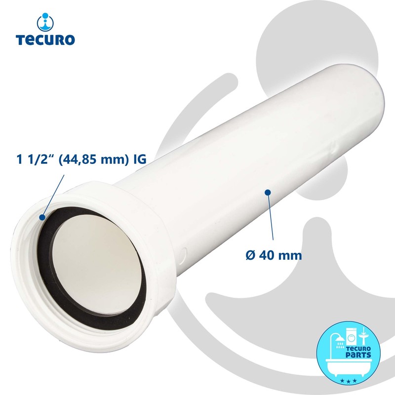tecuro Immersion Pipe Adjustment Pipe for Connecting Sink Drain /