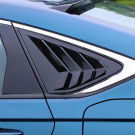 ZiWen 2X Sport Style Quarter Window Scoops Louvers for Honda Accord Sedan 2023 2024 2025 (Gloss Black)