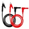 AEDIKO 2pcs Multimeter Test Leads Banana Plug Right Angle to