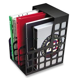 Oxford Decorack Plastic Magazine File, 2 Dividers, Black, 9W x 10-5/8D x 12H, 1 per Box (23004EE)