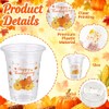 AcpopbM Thanksgiving Cups, 60Pcs 12 oz Fall Plastic Cups Fall