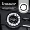 Bawkars Car Bling Push Start Button Cover, Crystal Rhinestone Engine