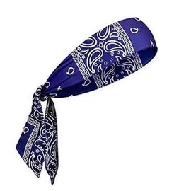 Ninja-Style Headband (Bandana-Blue), Tie Headbands for Men, Women and Kids, Sports Sweatband, Adjustable Breathable for Sports, Fitness, Running, Yoga, Tennis, Pickleball, Karate