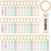 100 Pcs Leather Key Fobs Kit Blanks DIY Laser Engraving