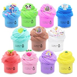 Kit de 11 unidades de limo de mantequilla, súper suave y antiadherente, regalos de cumpleaños para niñas y niños, juguete de lodo súper suave