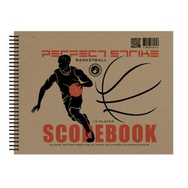 Perfect Strike Basketball SCOREBOOK with Rules and Scoring Instructions : Side-by-Side. Heavy Duty. Great for Youth and Adult Basketball. (1)