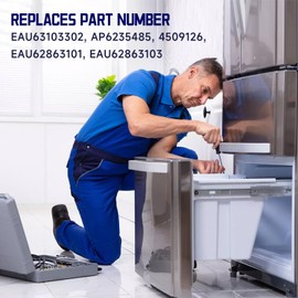 Refrigerator Condenser Fan Fits for LG, Replaces EAU63103302, EAU63103301, AP6235485, 4509126, DC 12V 1A 4-Pin