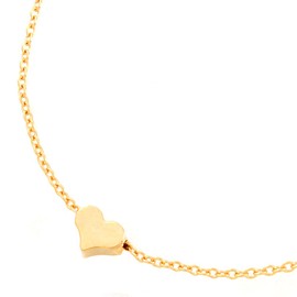 Metal Heart 1 Row Necklace Gold (N3261 – G)