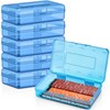 Blulu 6 Pack Large Pencil Boxes Bulk Plastic Pencil Box