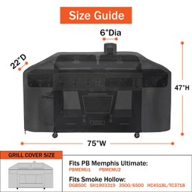 Pit Boss Waterproof Grill Cover for Pellet, Memphis, Smoke Hollow & GC7000 Grills