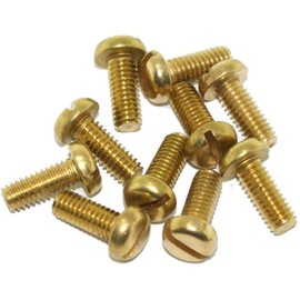 M4 Brass Pan Head Box Lid Screw for Conduit Boxes 30mm,(1,5,10,20,50 Pack) (50)