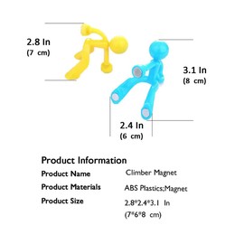 Creative Wall Climbing Villain Magnet Key Hanging (Yellow, Blue, Black, Red)