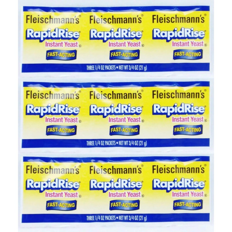 Fleischmann's 3 STRIPS Fleischmann's Rapid Rise Instant Yeast FAST ACTING