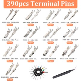 Seamaka 700Pcs 26Type Car Electrical Wire Terminal Tool kit 1/1.5/1.8/2.2/2.8/3.5mm Connector Pins Terminal Removal Male Female Crimp Pins Non-Insulated Plug