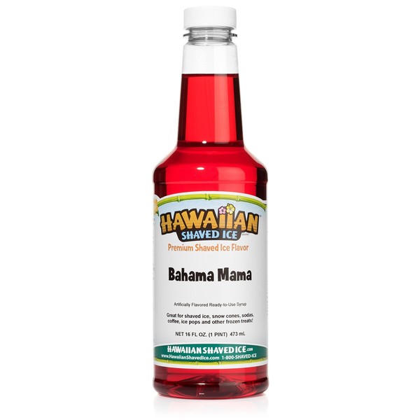 Hawaiian Shaved Ice Syrup, Bahama Mama, Pint