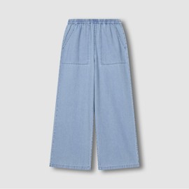JAJU [JAJU] Women's Relaxed Fit Wide Denim Pants_Light Blue