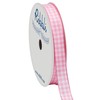 Ribbli Ribbli Light Pink and White Gingham Ribbon,100% Polyester Woven